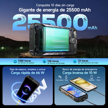 Celular 5G Robusto con Proyector AI y Gran Batería de 25500 mAh - Metacompras