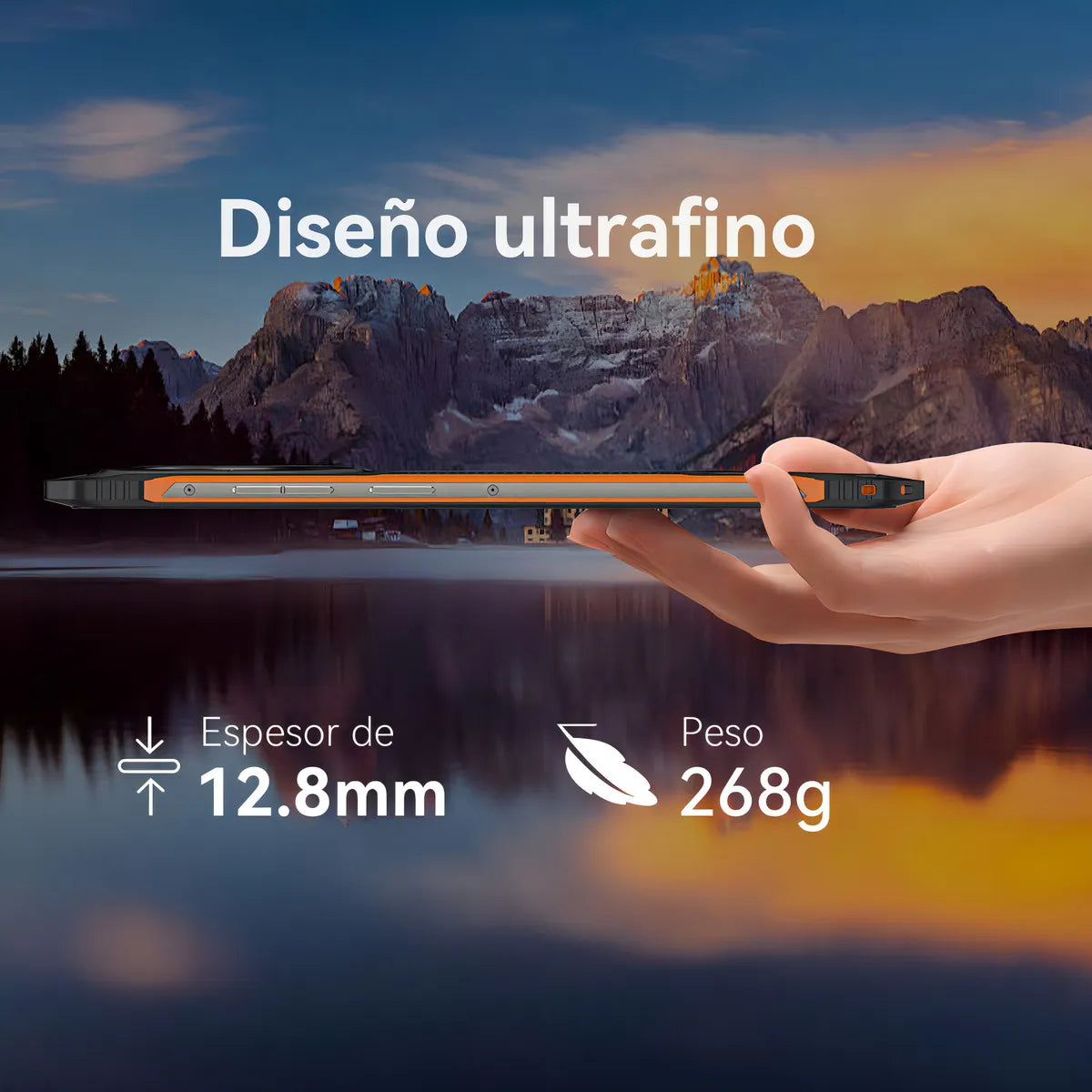 Smartphone Dual SIM 128GB Negro Naranja 6GB RAM - Potente y Versátil - Metacompras