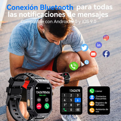 Smartwatch Deportivo Resistente al Agua 2ATM con Medición de Presión Arterial - Metacompras