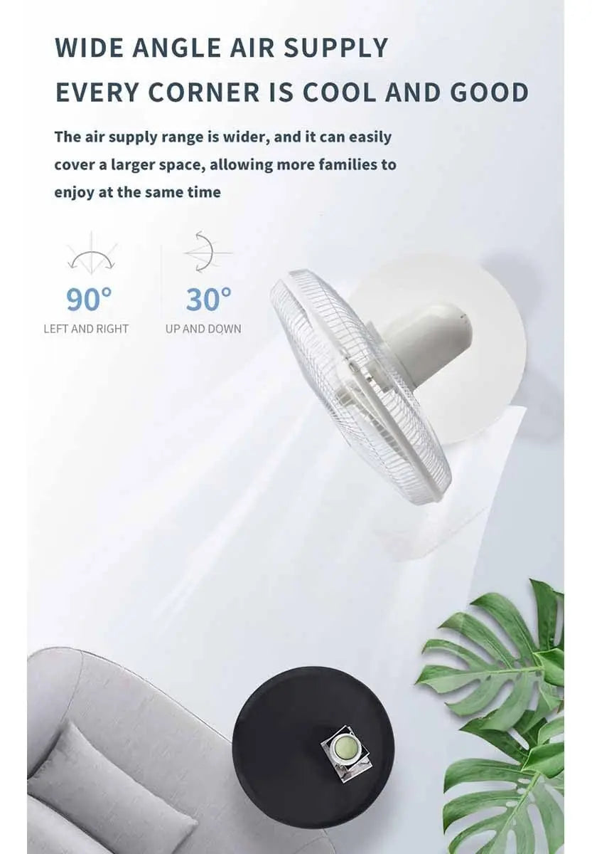 Ventilador de Piso Solar Recargable 30000mAh con Control Remoto - Metacompras
