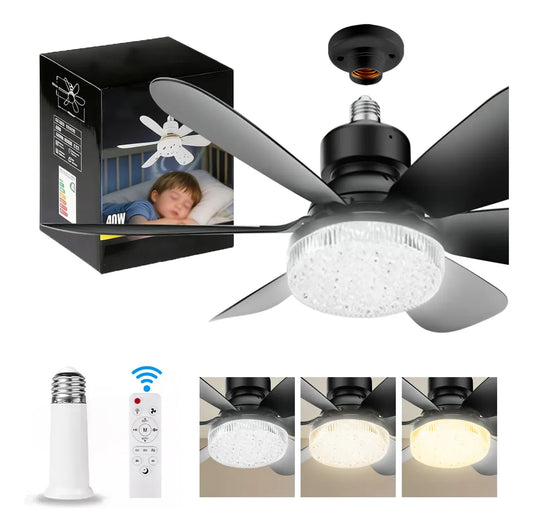Ventilador de Techo con Luz y Control Remoto para Iluminar y Ventilar - Metacompras