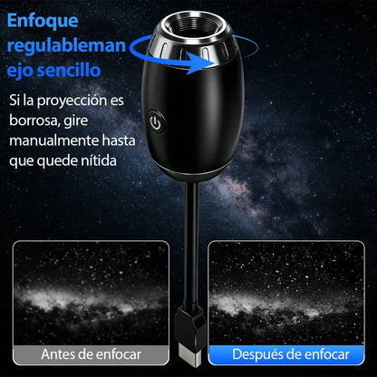 Proyector de Estrellas Luz Nocturna USB para Crear Ambientes Mágicos