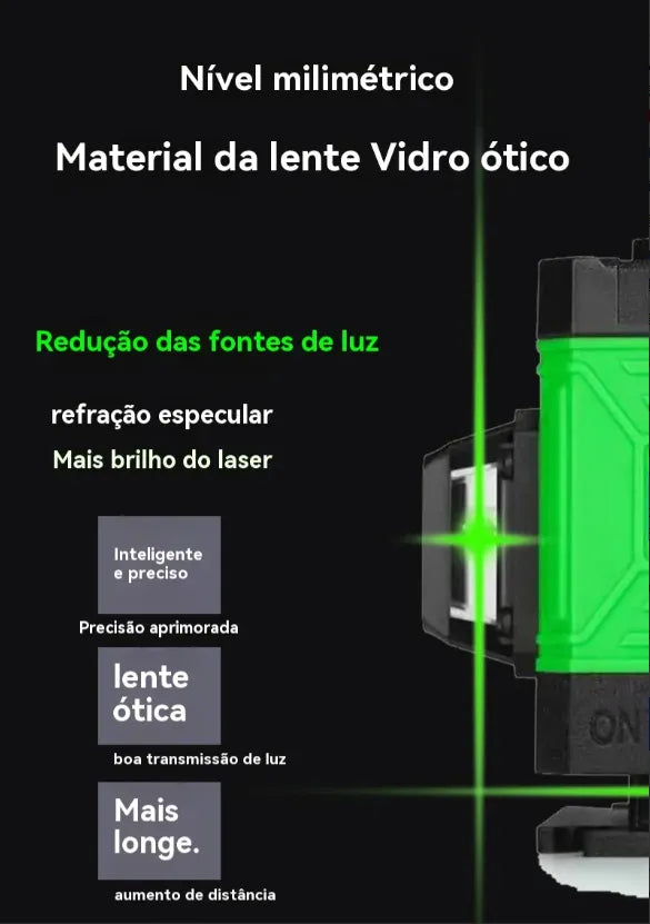 Nivelador de Lazer Autonivelante 360° con 16 Líneas para Precisión Perfecta - Metacompras