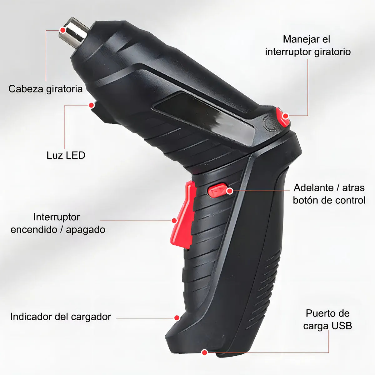 Destornillador Eléctrico Inalámbrico 48 en 1 Kit Multifuncional Portátil - Metacompras