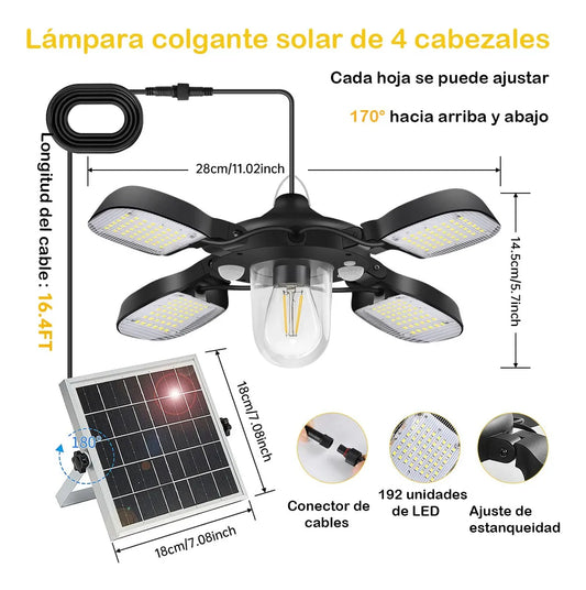 192 Luces Solares LED para Interiores y Exteriores - 5 Modos de Iluminación - Metacompras