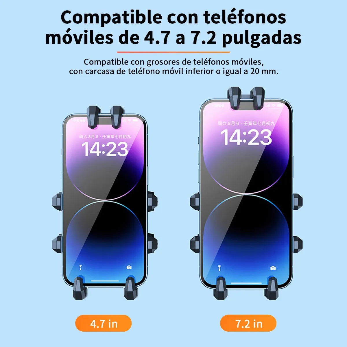 Soporte Antirrobo y Amortiguador para Celular en Motocicleta