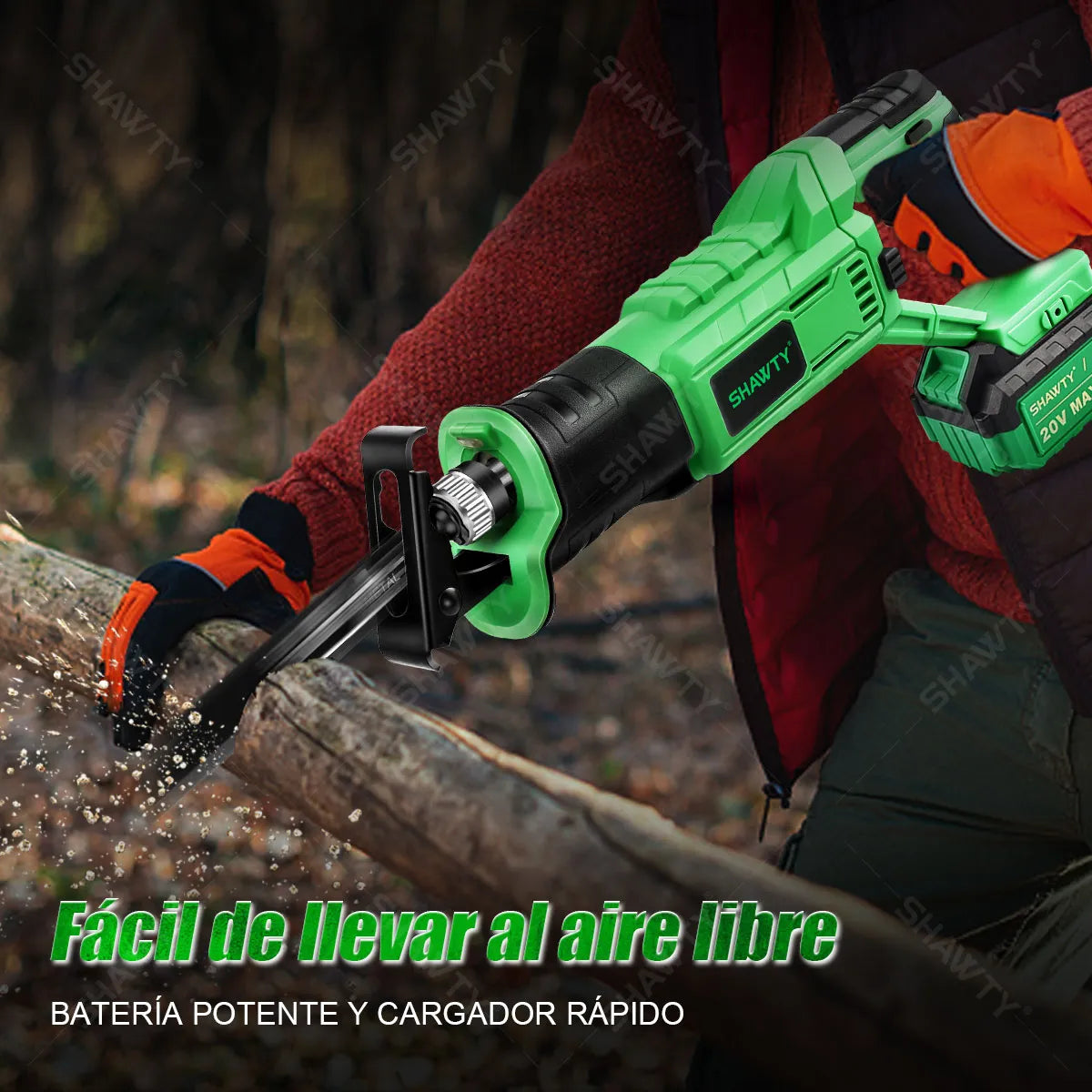 Sierra Alternante Inalámbrica 2700RPM con Kit Completo de 8 Hojas