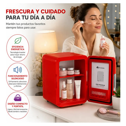 Portable Mini Fridge 4L: Cools and Heats for Car and Home