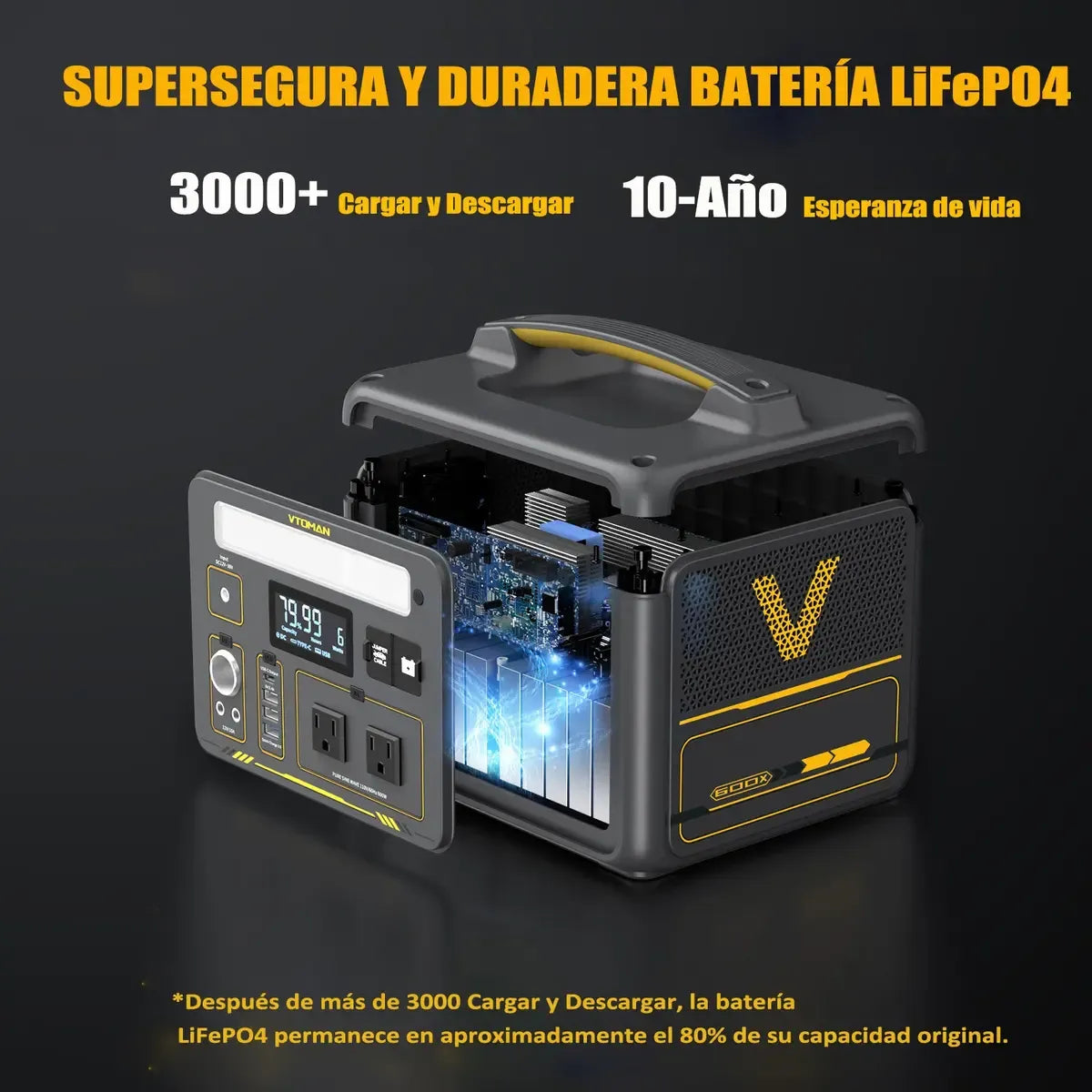 Portable Solar Generator 600X with Fast Charging 299Wh - Ideal for Adventure
