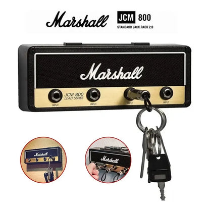 Amplifier-Style Wall Key Holder with Rocker Keychains