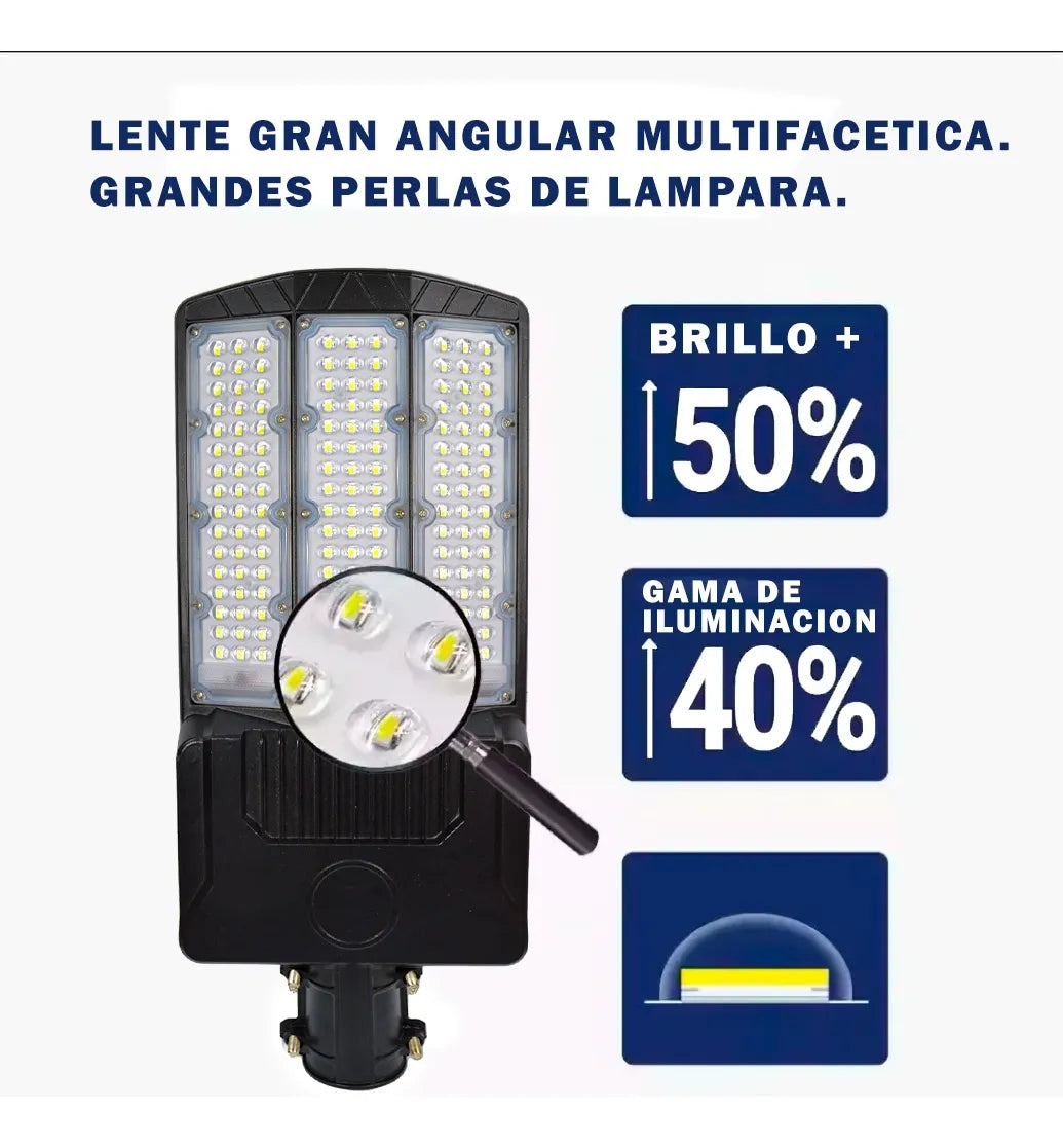 Luminaria LED Solar 1000W Premium con Brazo Ajustable Negra - Metacompras