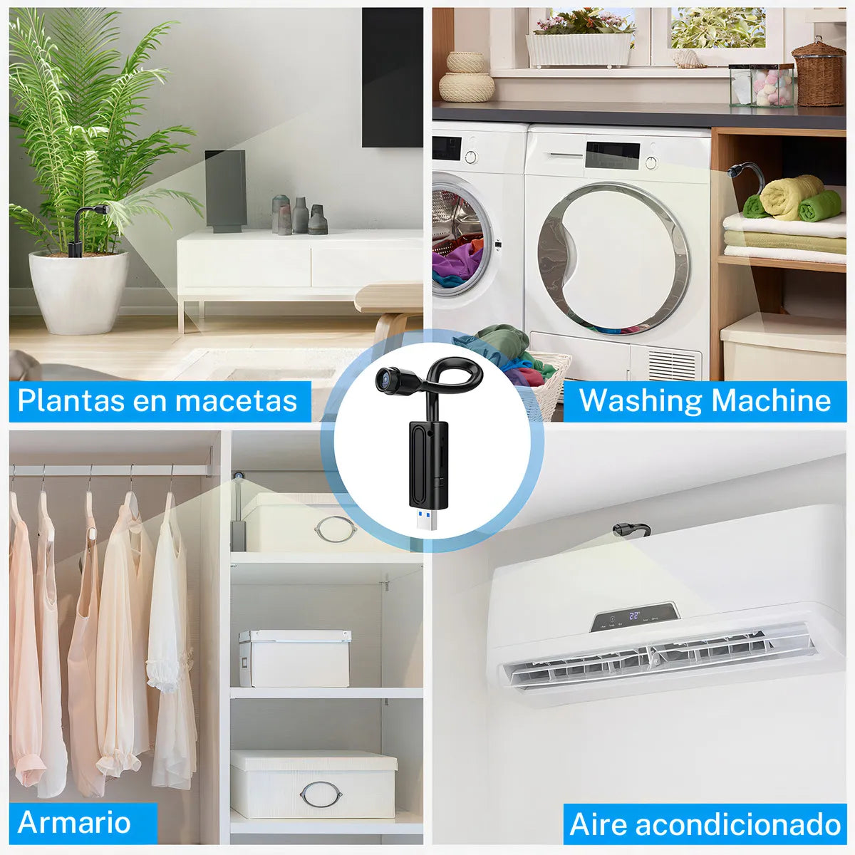 Mini Cámara de Seguridad Wifi Inalámbrica con Micrófono Incorporado