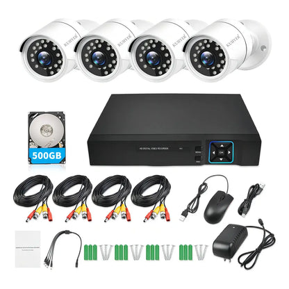 Kit de Cámaras de Seguridad 4 Cámaras 5MP con Visión Nocturna y DVR
