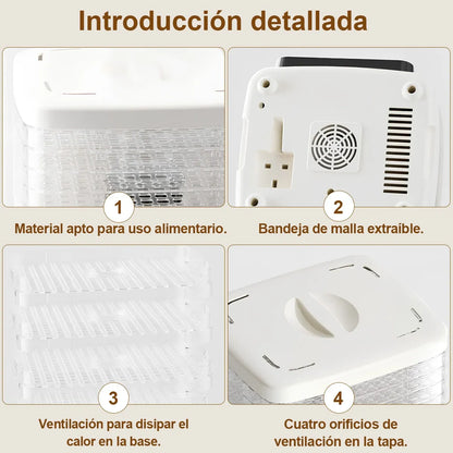 Secador de Carne y Frutas Azul - Deshidratador de Alimentos Eficiente