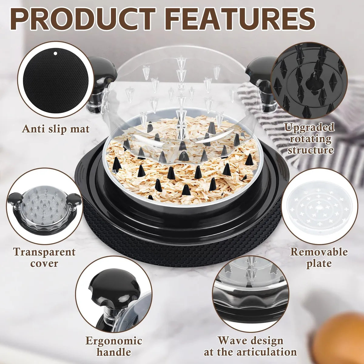 Trituradora 3en1 de Pollo - Herramienta Cortadora Manual Eficiente