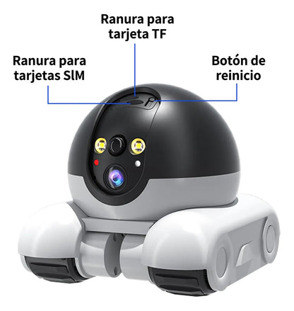 Cámara Robot de Seguridad 1080p con Audio Bidireccional y Wi-Fi