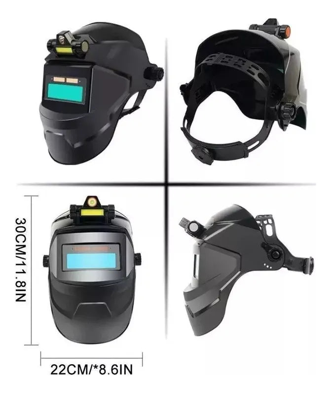 Careta de Soldar Industrial con Oscurecimiento Automático - Kit Completo - Metacompras