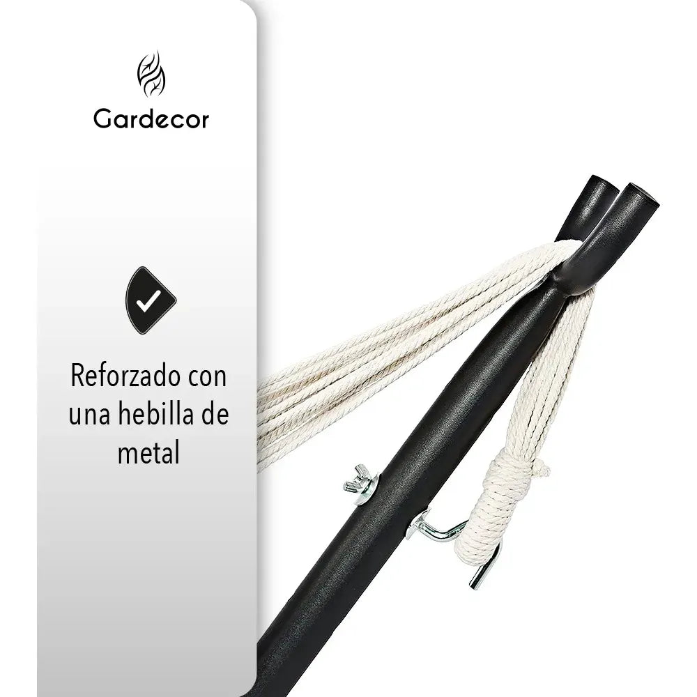 Hamaca Portátil Colgante con Soporte de Acero para Jardín y Relax