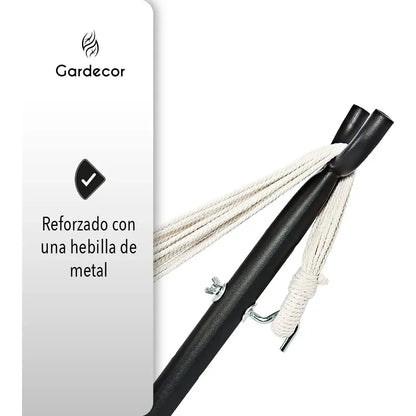Hamaca Portátil Colgante con Soporte de Acero para Jardín y Relax