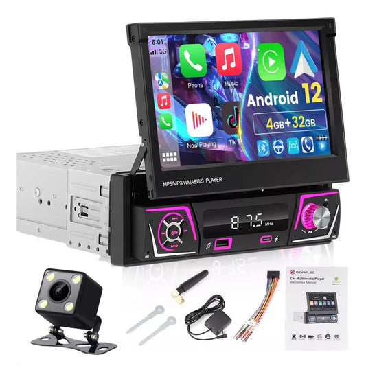 Autoestéreo retráctil 7" con Android 13, CarPlay y WiFi