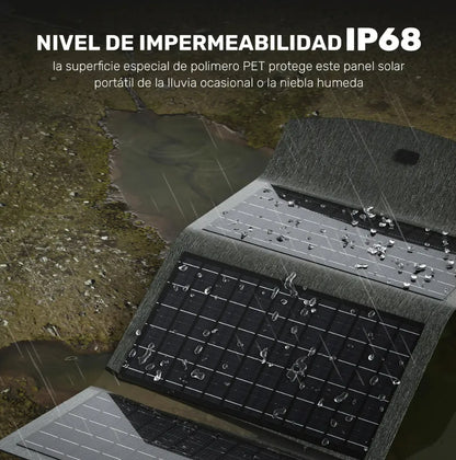 Cargador Solar Portátil 30W Impermeable IP65 con Interfaz Tipo-C - Metacompras