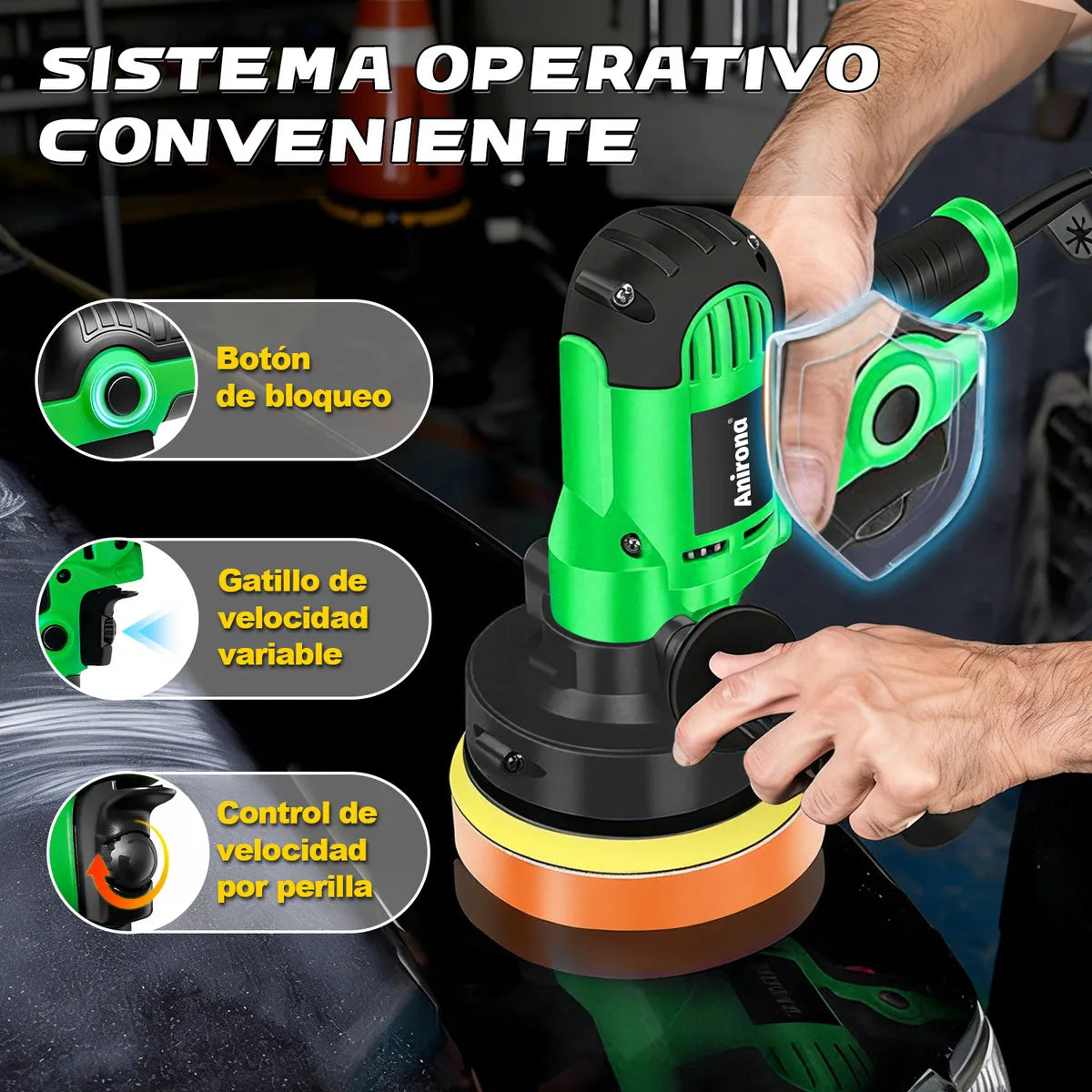 Pulidora Rotativa Eléctrica 125mm 1400w para Acabados Profesionales