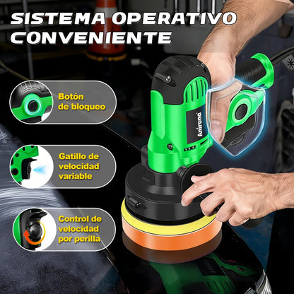 Pulidora Rotativa Eléctrica 125mm 1400w para Acabados Profesionales