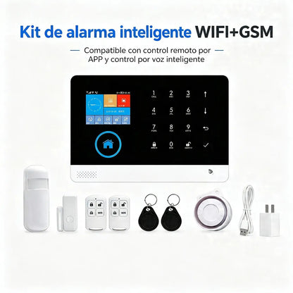 Wireless GSM Alarm System with LCD Display and Remote Control for Home and Business