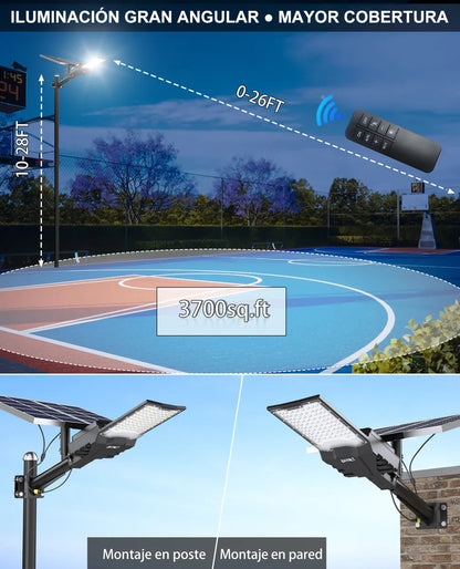 Lámpara LED Solar Jaynlt 10000W para Jardín y Alumbrado Público - Metacompras