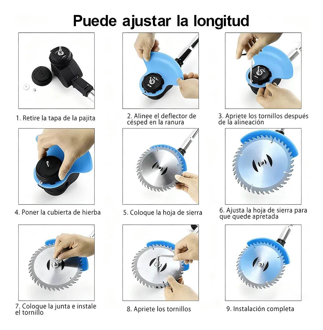 Desbrozadora Inalámbrica DBDBKing 48V 1800W con Batería y Ruedas - Metacompras