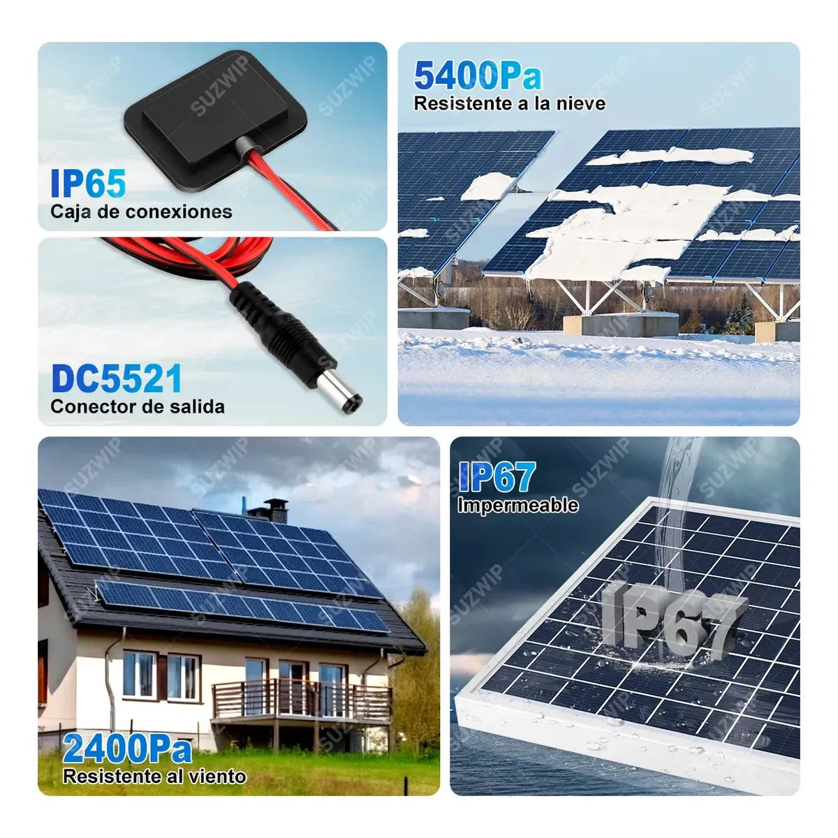 Kit de Paneles Solares 600W con Controlador y Puertos USB para Exteriores