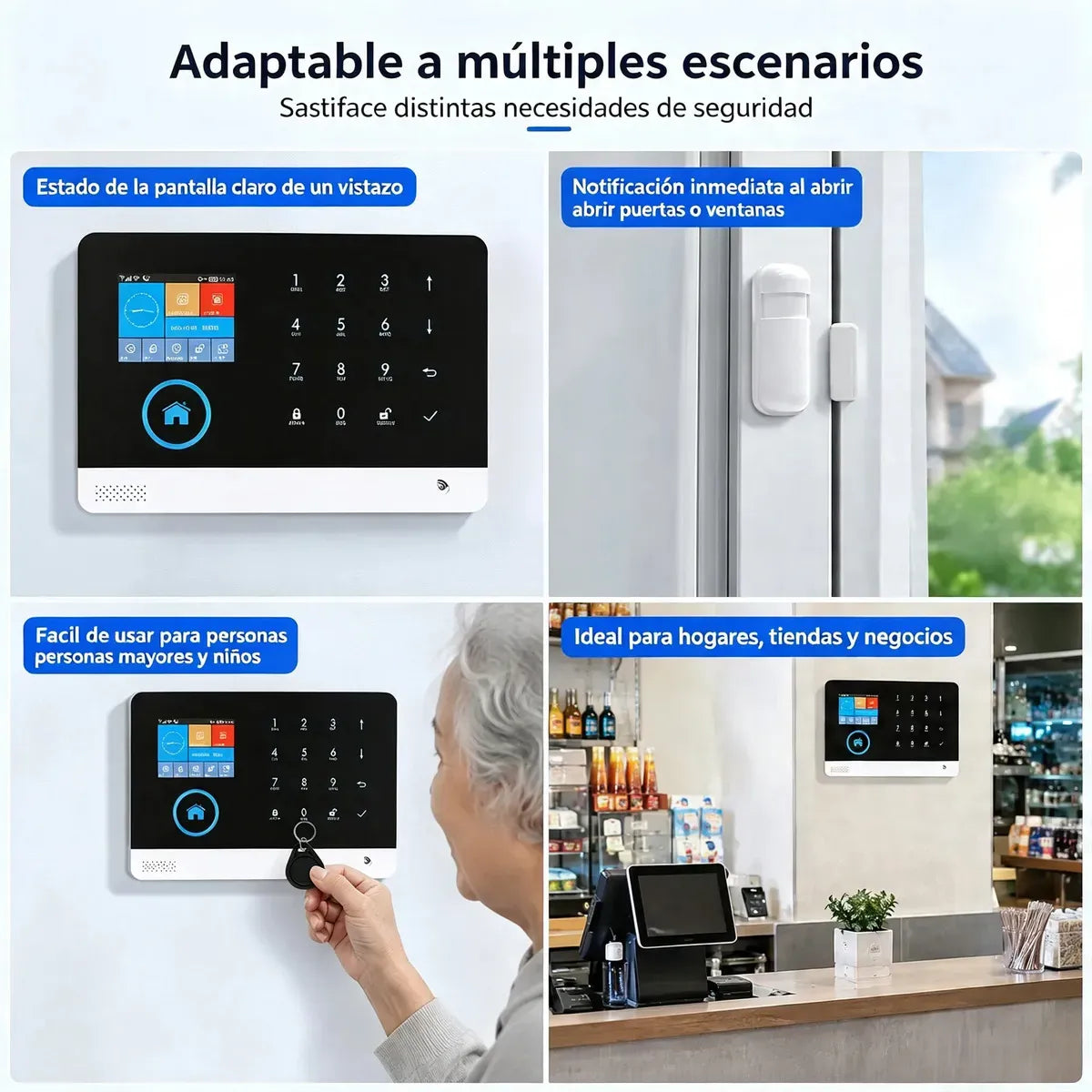 Wireless GSM Alarm System with LCD Display and Remote Control for Home and Business