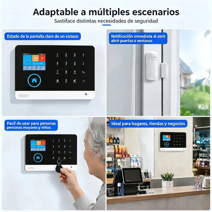 Wireless GSM Alarm System with LCD Display and Remote Control for Home and Business