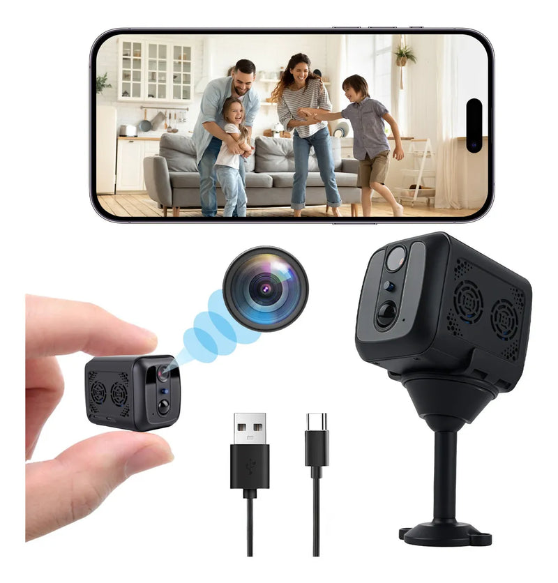 Mini Cámara Espía Wifi Inalámbrica con Infrarrojos para Seguridad Interior - Metacompras