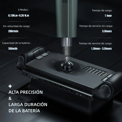 Juego de Desarmador Eléctrico Inalámbrico de Precisión 82 Pcs 200 Rpm