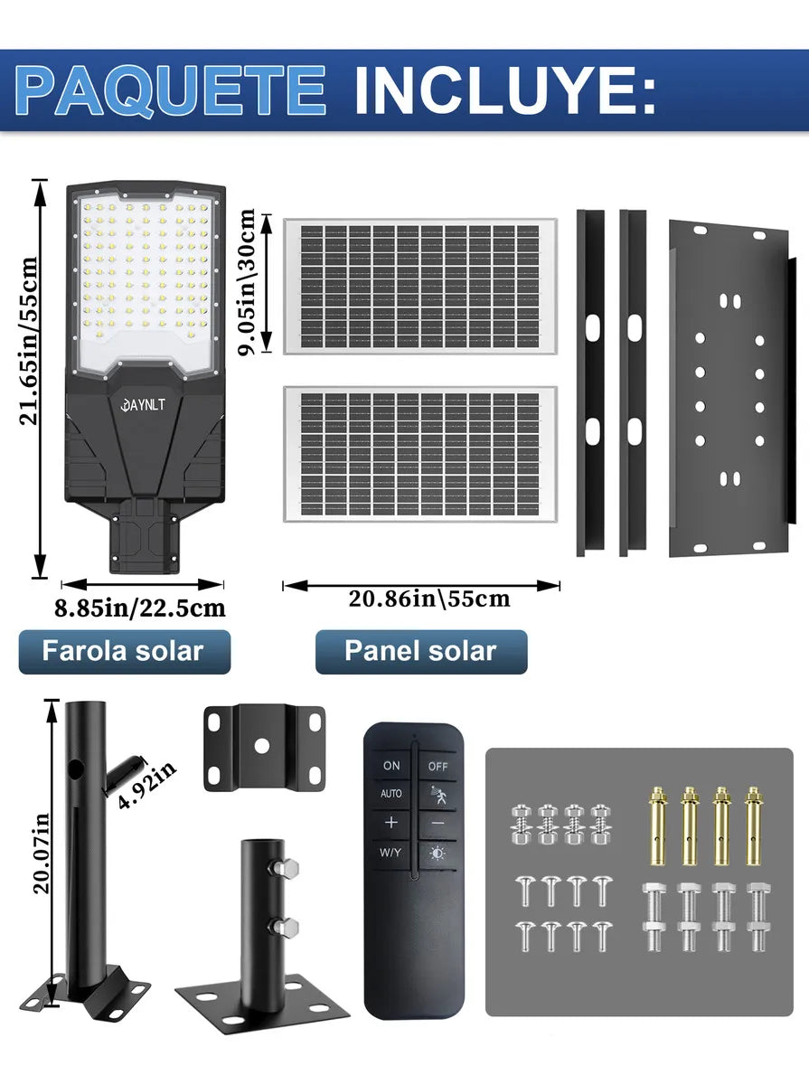 Lámpara LED Solar Jaynlt 10000W para Jardín y Alumbrado Público - Metacompras