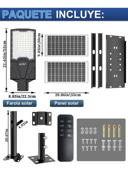 Lámpara LED Solar Jaynlt 10000W para Jardín y Alumbrado Público - Metacompras