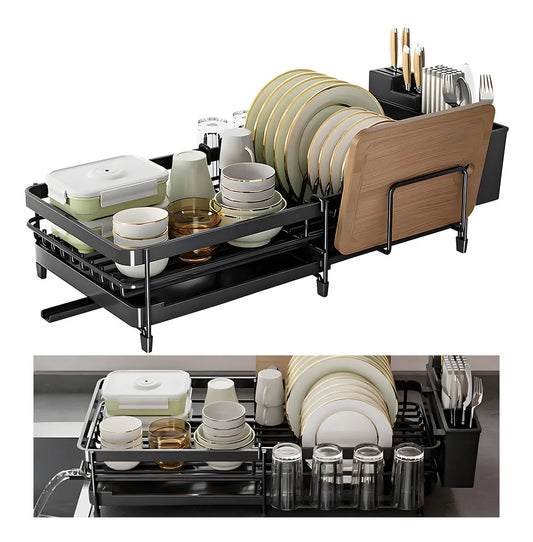 Escurridor Expandible de Acero Inoxidable para Trastes y Utensilios