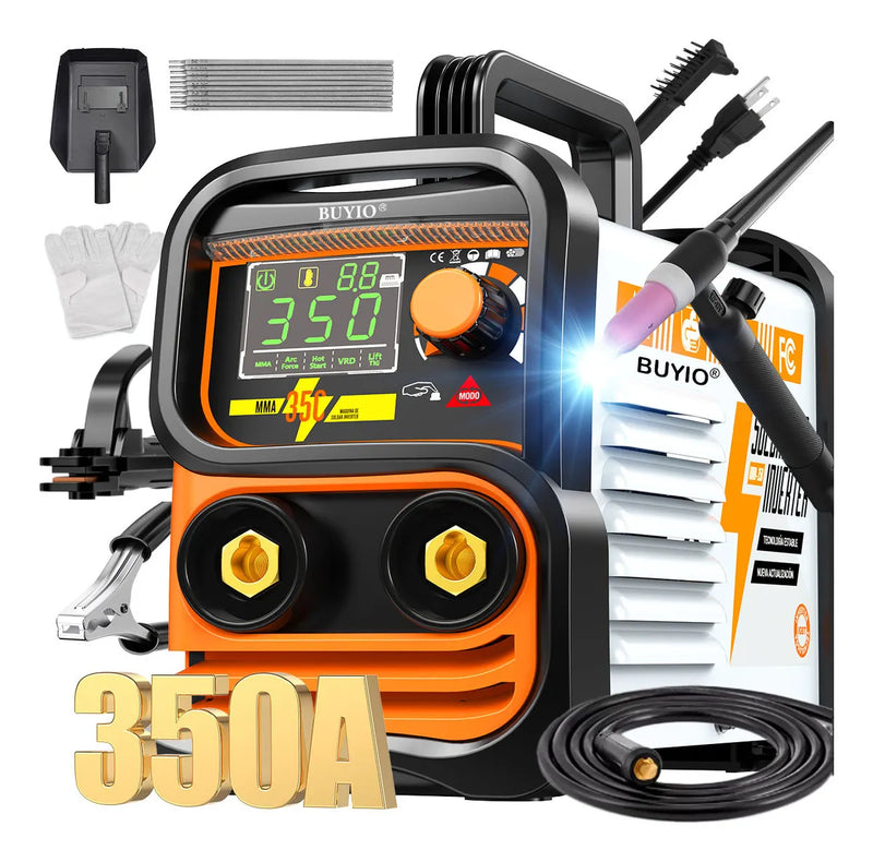 Soldadora Inverter 20-350A 2 en 1 MMA/TIG con Pantalla LCD y Luz LED - Metacompras