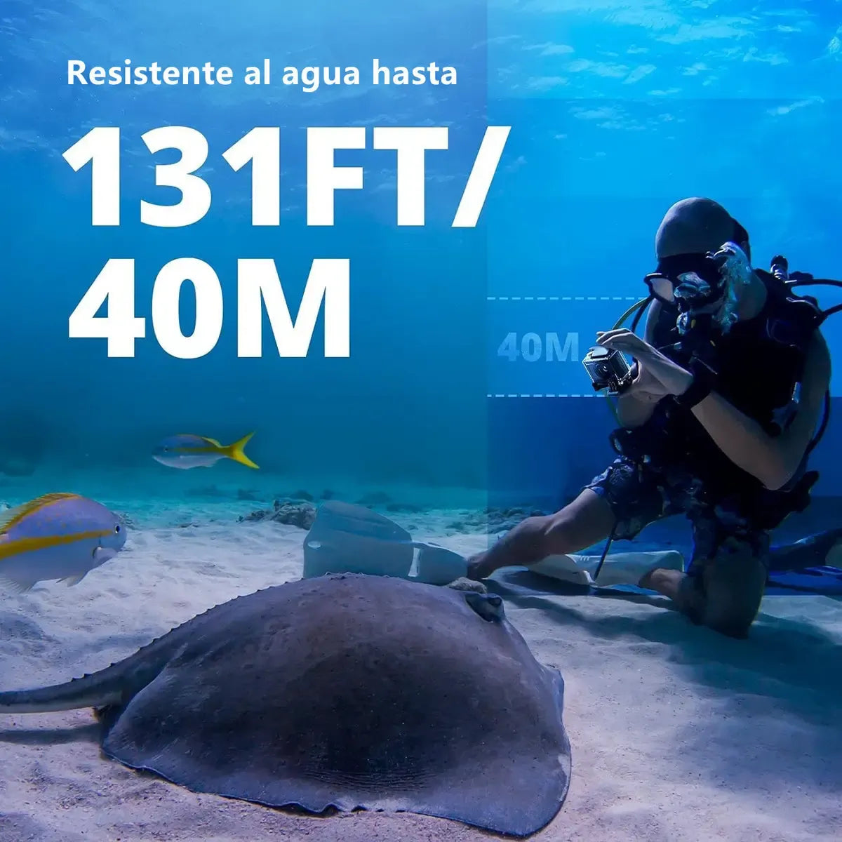 Cámara Deportiva 4K con Estabilización y 2 Baterías Incluidas