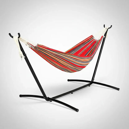 Hamaca Portátil Colgante con Soporte de Acero para Jardín y Relax