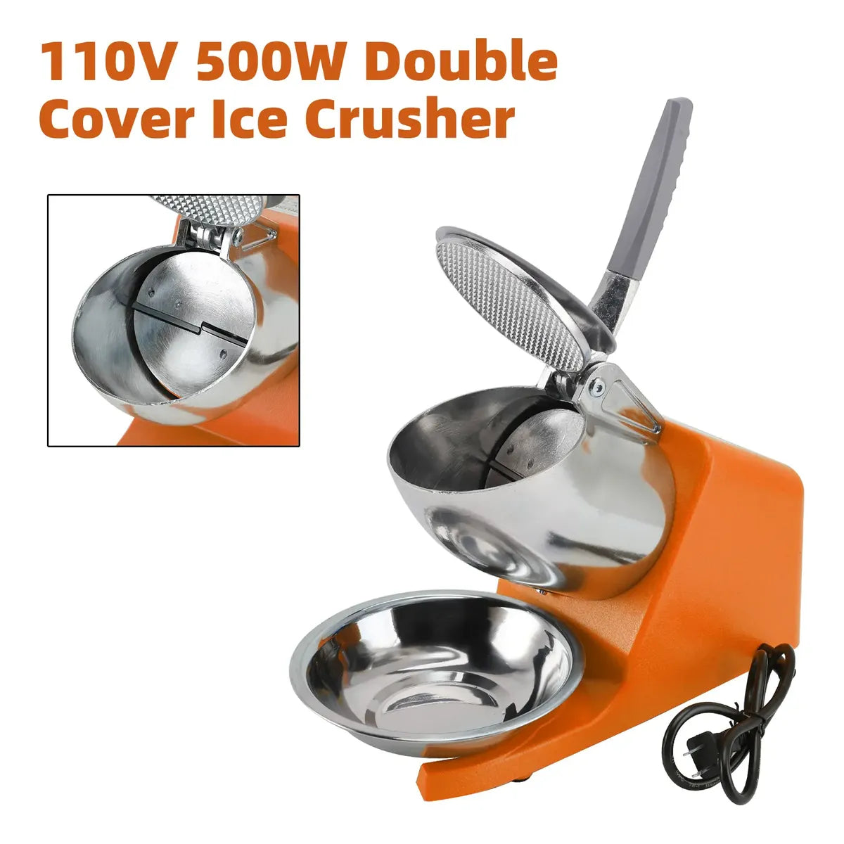 Ice Crusher Machine for Shaved Ice - High Power and Speed