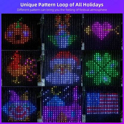 Smart LED Curtain Lights Waterproof with Remote Control