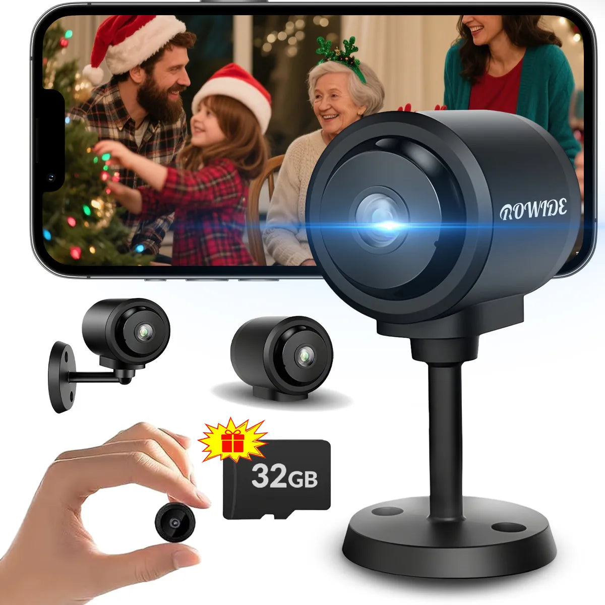 Mini Cámara Espía Wifi HD 1080P con Detección de Movimiento y Visión Nocturna - Metacompras