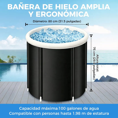 150L Portable Folding Bathtub for Home Spa - Durable Design