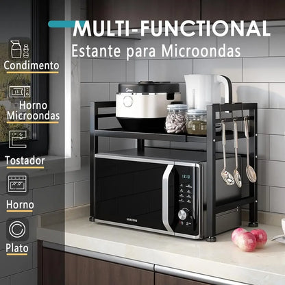 Estante Extensible de 2 Niveles para Organizar tu Cocina