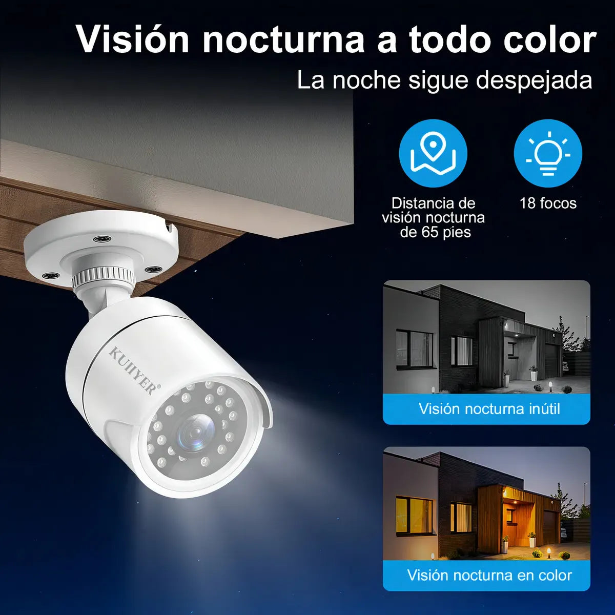 Kit de Cámaras de Seguridad 4 Cámaras 5MP con Visión Nocturna y DVR