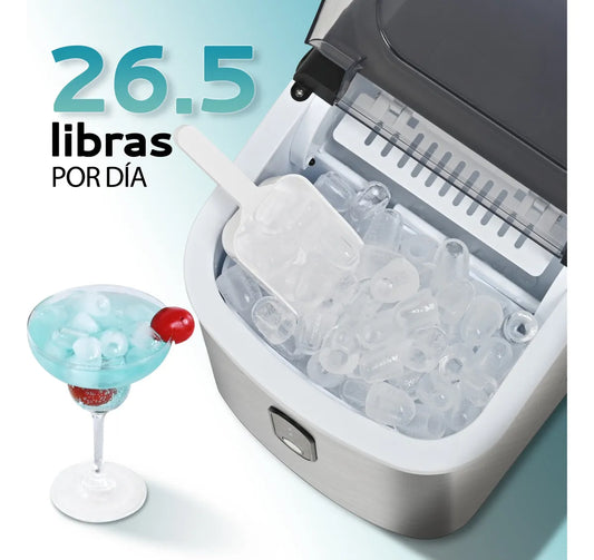 Máquina de Hacer Hielos Autolimpiante 12kg/24h con Handle - Metacompras