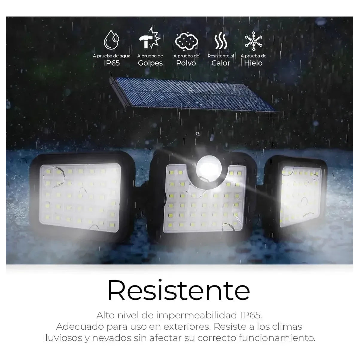 Kit de 2 Lámparas Solares LED para Paredes Exteriores con Sensor