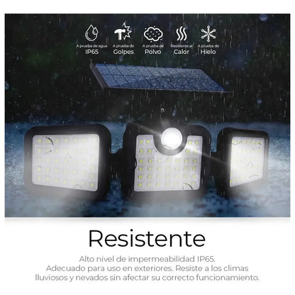 Kit de 2 Lámparas Solares LED para Paredes Exteriores con Sensor